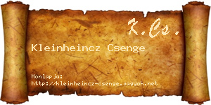 Kleinheincz Csenge névjegykártya